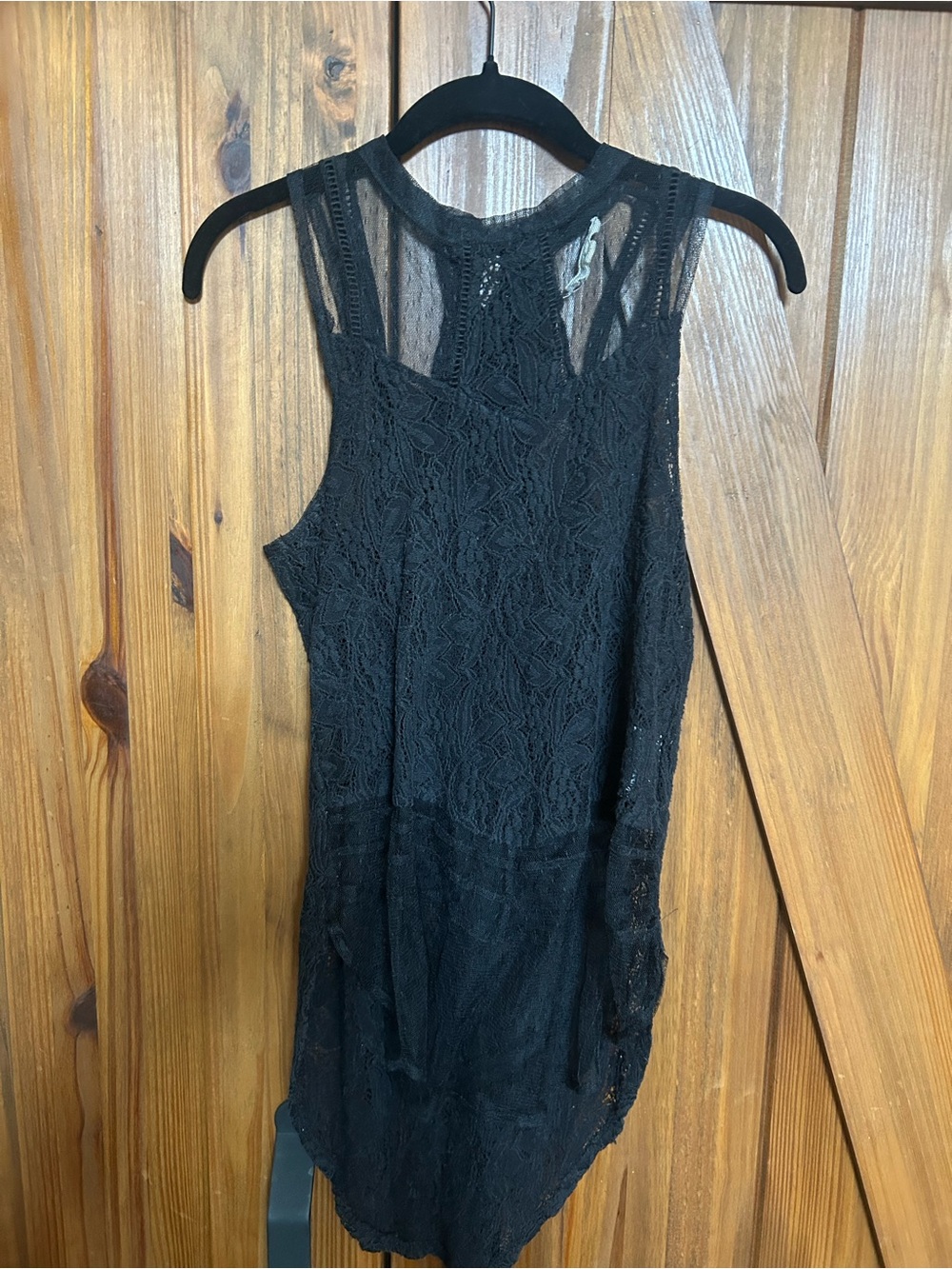 STUNNING high neck Black Lace Sleeveless Top